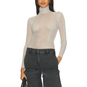 Ser.O.Ya 'Piper' Silver Turtleneck Sweater Size L